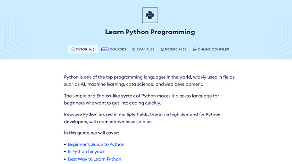 Python自學 Programiz