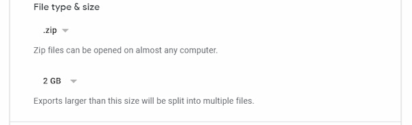 Google Drive備份選擇文件種類及大小
