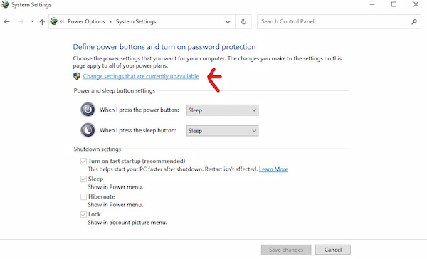 Windows 10加速變更目前無法使用的設定