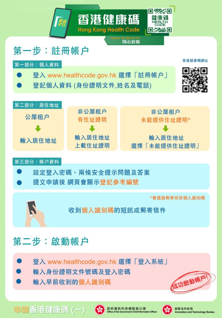 香港健康碼申請方法