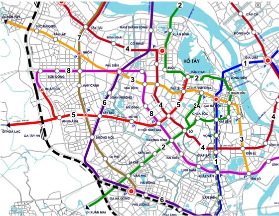 河內地鐵路線圖
